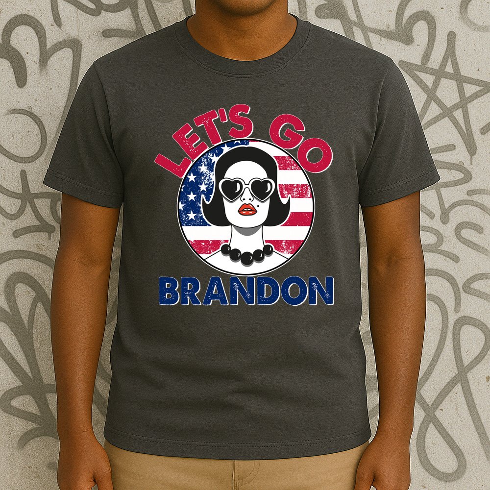 Retro Lady Let's Go Brandon T-Shirt