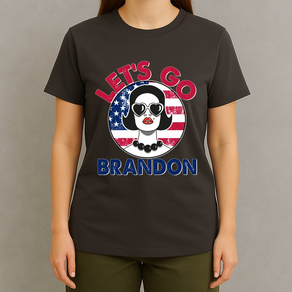 Retro Lady Let's Go Brandon T-Shirt