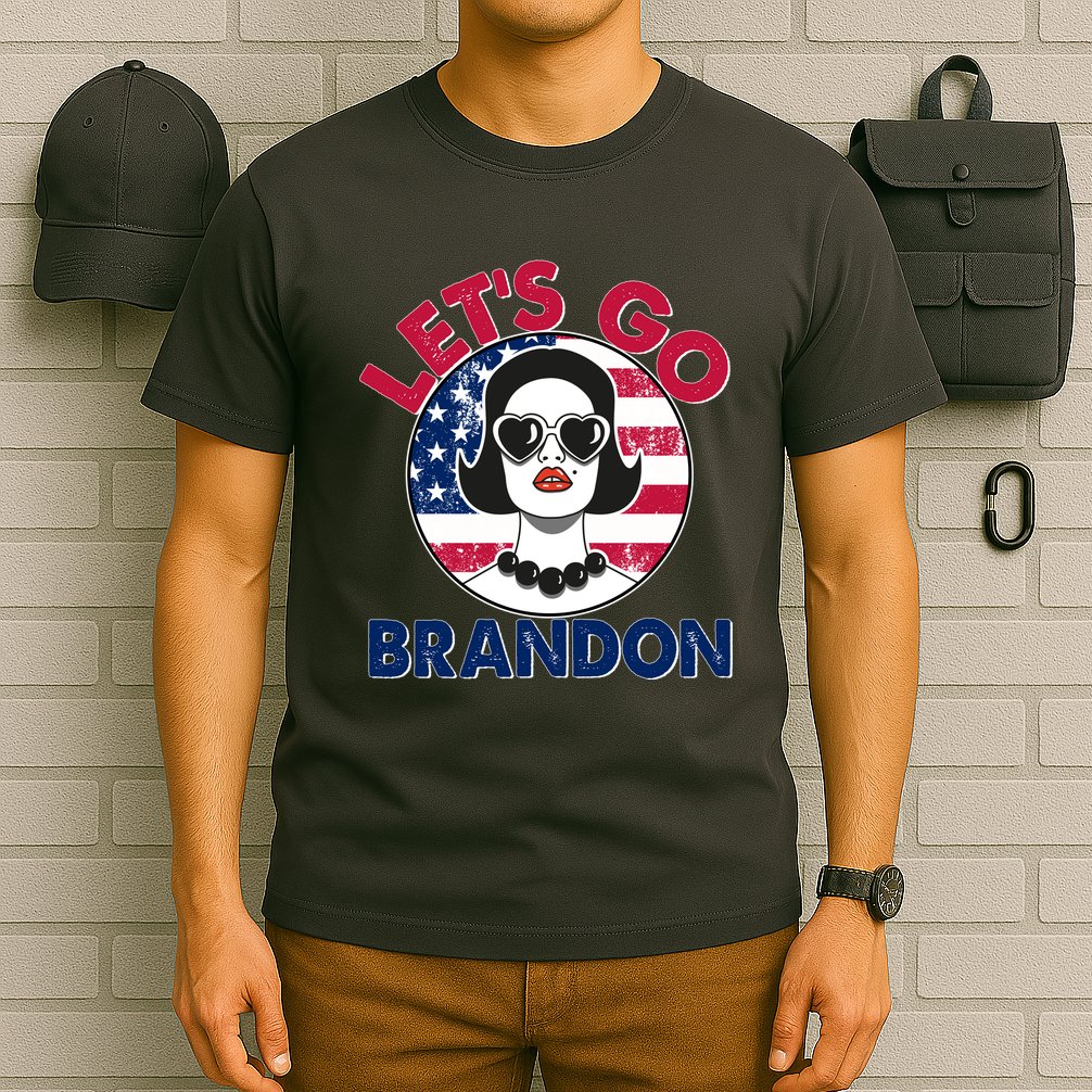Retro Lady Let's Go Brandon T-Shirt