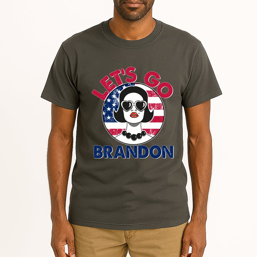 Retro Lady Let's Go Brandon Tall T-Shirt