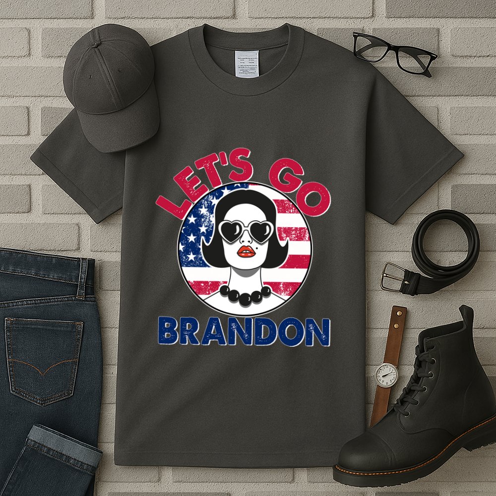 Retro Lady Let's Go Brandon Tall T-Shirt