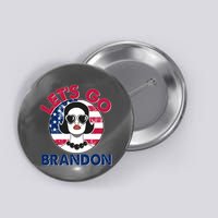 Retro Lady Let's Go Brandon Button
