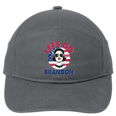 Retro Lady Let's Go Brandon 7-Panel Snapback Hat