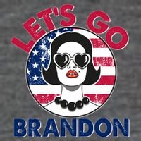Retro Lady Let's Go Brandon 7-Panel Snapback Hat