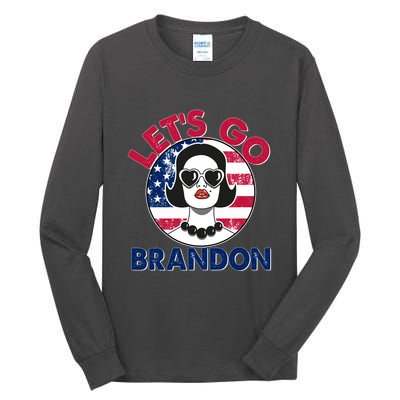 Retro Lady Let's Go Brandon Tall Long Sleeve T-Shirt