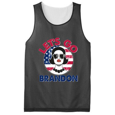 Retro Lady Let's Go Brandon Mesh Reversible Basketball Jersey Tank