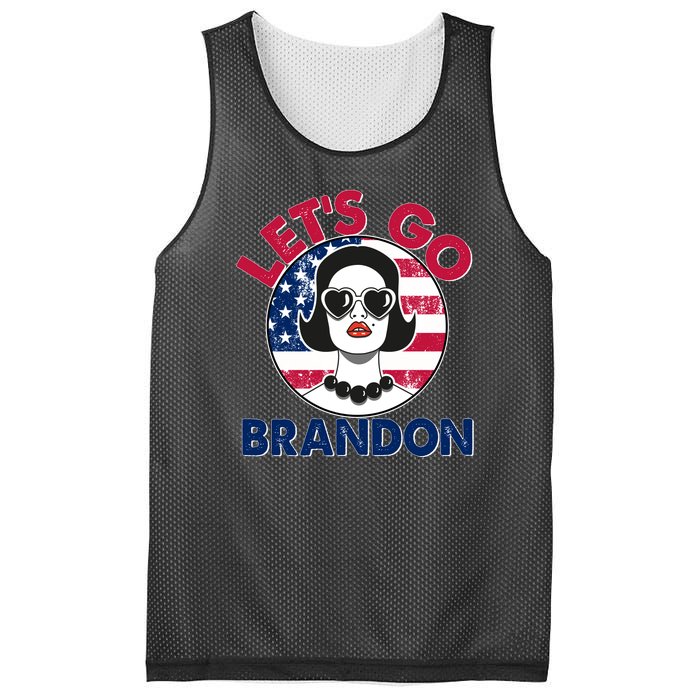 Retro Lady Let's Go Brandon Mesh Reversible Basketball Jersey Tank