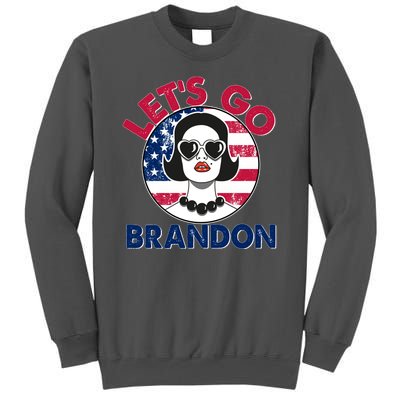 Retro Lady Let's Go Brandon Tall Sweatshirt