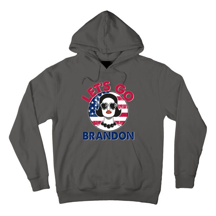 Retro Lady Let's Go Brandon Tall Hoodie