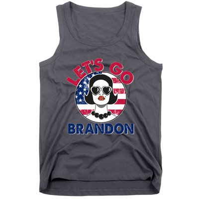 Retro Lady Let's Go Brandon Tank Top