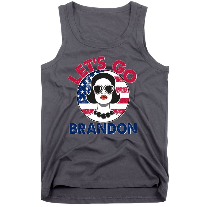 Retro Lady Let's Go Brandon Tank Top