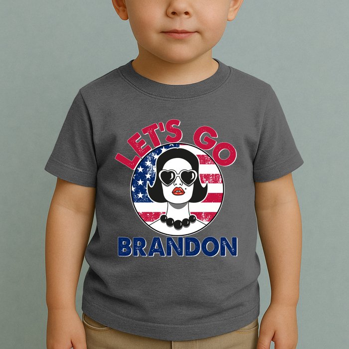 Retro Lady Let's Go Brandon Toddler T-Shirt