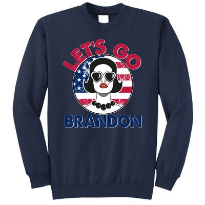 Retro Lady Let's Go Brandon Sweatshirt