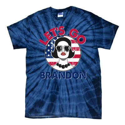 Retro Lady Let's Go Brandon Tie-Dye T-Shirt