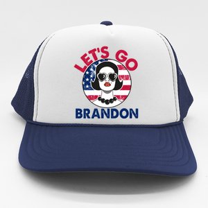 Retro Lady Let's Go Brandon Trucker Hat