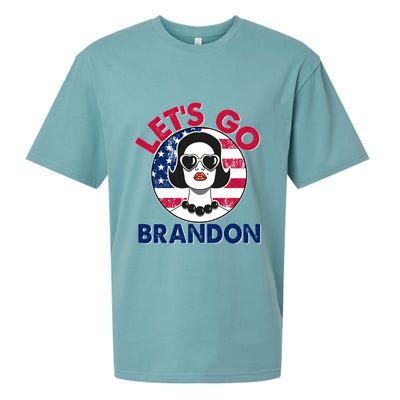 Retro Lady Let's Go Brandon Sueded Cloud Jersey T-Shirt