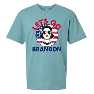 Retro Lady Let's Go Brandon Sueded Cloud Jersey T-Shirt