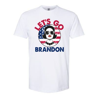 Retro Lady Let's Go Brandon Softstyle CVC T-Shirt