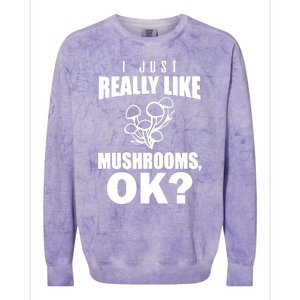 Really Like Mushrooms Colorblast Crewneck Sweatshirt