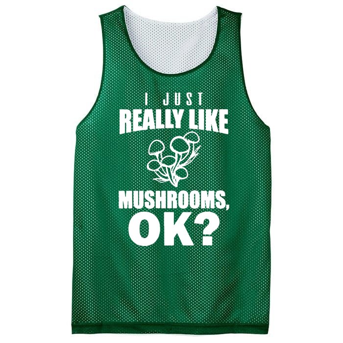 Really Like Mushrooms Mesh Reversible Basketball Jersey Tank