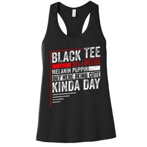 Red Lipstick Melanin Poppin Out Here Being Women's Racerback Tank