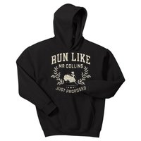 Run Like Mr Collins Just Proposed Funny Books And Running Kids Hoodie