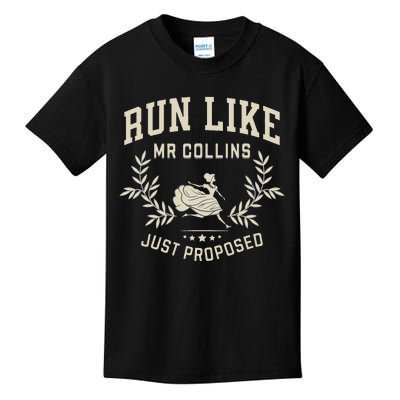 Run Like Mr Collins Just Proposed Funny Books And Running Kids T-Shirt