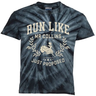 Run Like Mr Collins Just Proposed Funny Books And Running Kids Tie-Dye T-Shirt