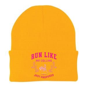 Run Like Mr.Collins Just Proposed Funny Books And Running Knit Cap Winter Beanie