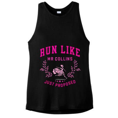 Run Like Mr.Collins Just Proposed Funny Books And Running Ladies PosiCharge Tri-Blend Wicking Tank