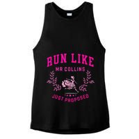 Run Like Mr.Collins Just Proposed Funny Books And Running Ladies PosiCharge Tri-Blend Wicking Tank