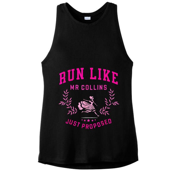 Run Like Mr.Collins Just Proposed Funny Books And Running Ladies PosiCharge Tri-Blend Wicking Tank