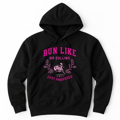 Run Like Mr.Collins Just Proposed Funny Books And Running Hoodie
