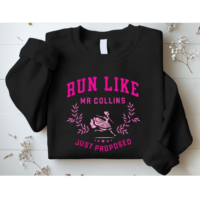 Run Like Mr.Collins Just Proposed Funny Books And Running Sweatshirt