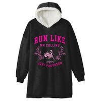 Run Like Mr.Collins Just Proposed Funny Books And Running Hooded Wearable Blanket
