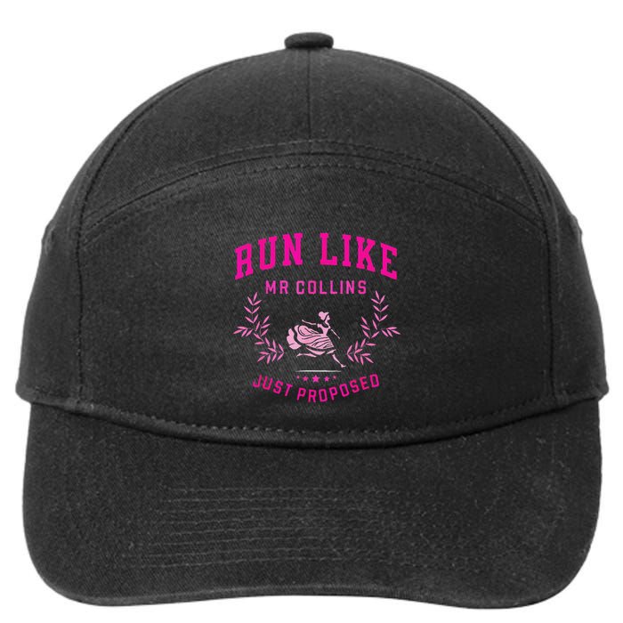 Run Like Mr.Collins Just Proposed Funny Books And Running 7-Panel Snapback Hat