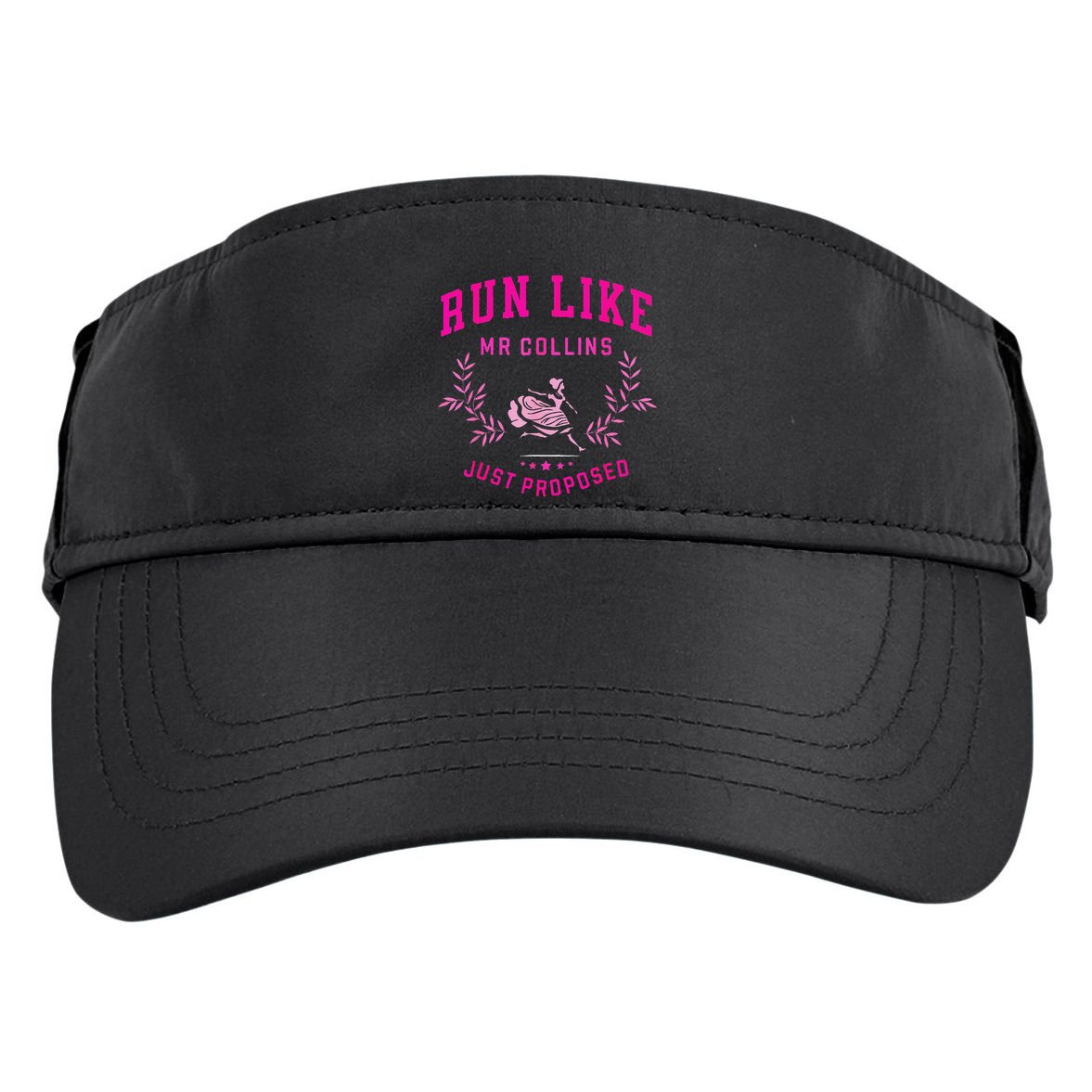 Run Like Mr.Collins Just Proposed Funny Books And Running Adult Drive Performance Visor