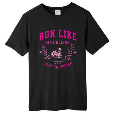 Run Like Mr.Collins Just Proposed Funny Books And Running Tall Fusion ChromaSoft Performance T-Shirt