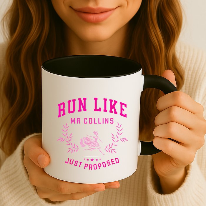 Run Like Mr.Collins Just Proposed Funny Books And Running Mug