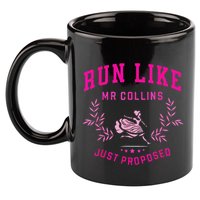 Run Like Mr.Collins Just Proposed Funny Books And Running 11oz C Handle Ceramic Mug