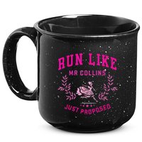 Run Like Mr.Collins Just Proposed Funny Books And Running 15oz Campfire Ceramic Mug