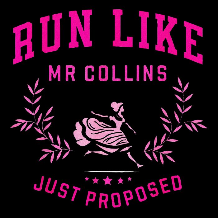 Run Like Mr.Collins Just Proposed Funny Books And Running Flat Bill Trucker Hat