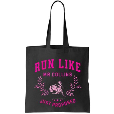 Run Like Mr.Collins Just Proposed Funny Books And Running Bag