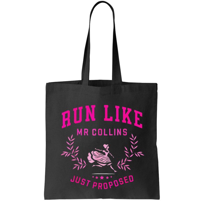 Run Like Mr.Collins Just Proposed Funny Books And Running Bag