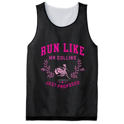 Run Like Mr.Collins Just Proposed Funny Books And Running Mesh Reversible Basketball Jersey Tank