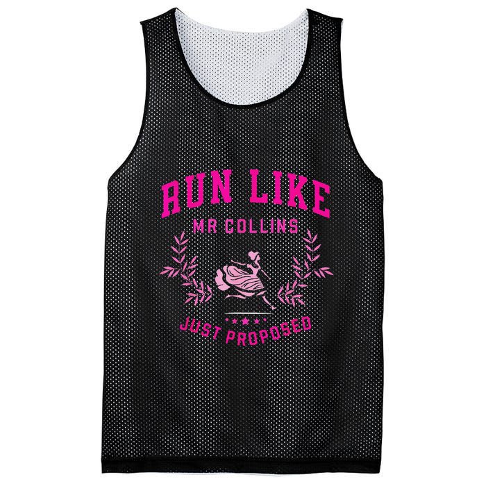 Run Like Mr.Collins Just Proposed Funny Books And Running Mesh Reversible Basketball Jersey Tank