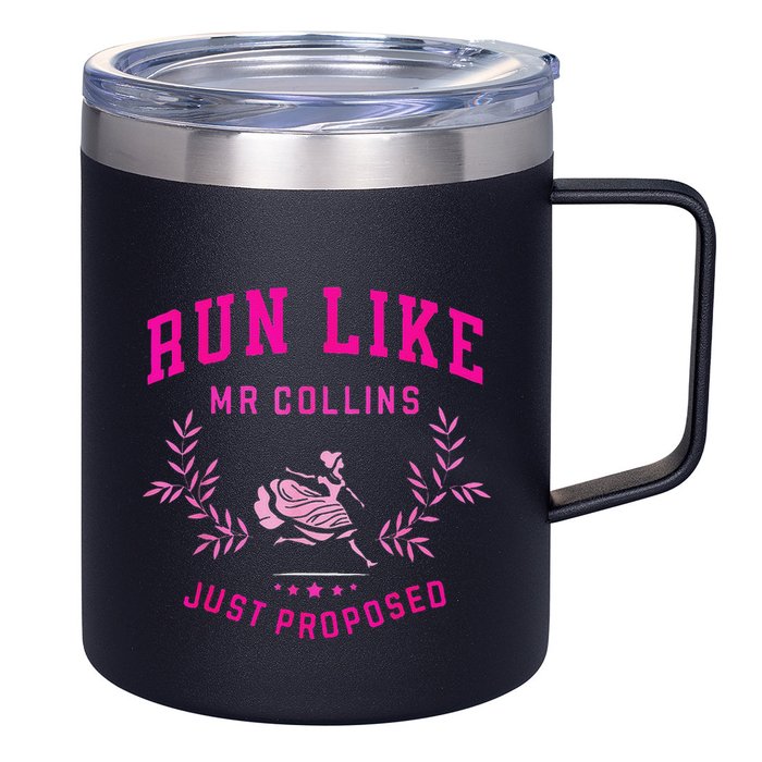 Run Like Mr.Collins Just Proposed Funny Books And Running 12oz Stainless Steel Coffee Mug