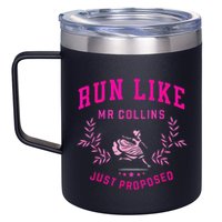 Run Like Mr.Collins Just Proposed Funny Books And Running 12oz Stainless Steel Coffee Mug