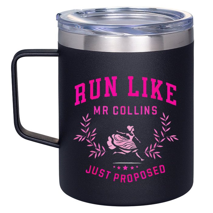 Run Like Mr.Collins Just Proposed Funny Books And Running 12oz Stainless Steel Coffee Mug
