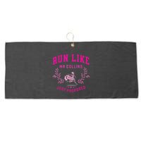 Run Like Mr.Collins Just Proposed Funny Books And Running Large Microfiber Waffle Golf Towel